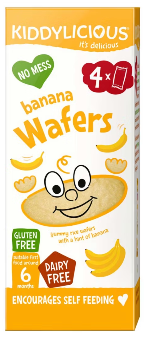 Kiddylicious Banana Mini Wafers 4x4g