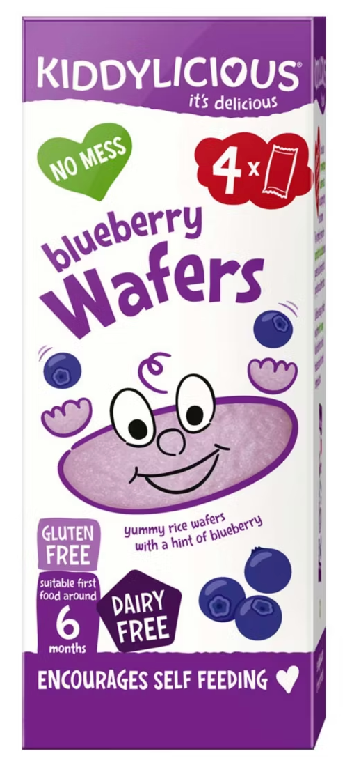 Kiddylicious Blueberry Mini Wafers 4x4g