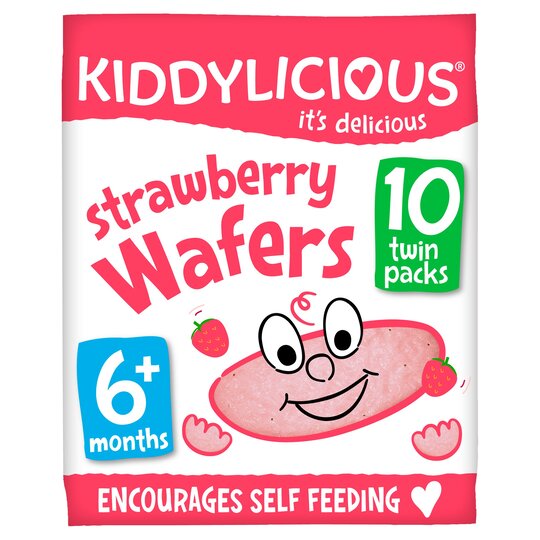 Kiddylicious Wafers Strawberry - 10 (twin) Pack