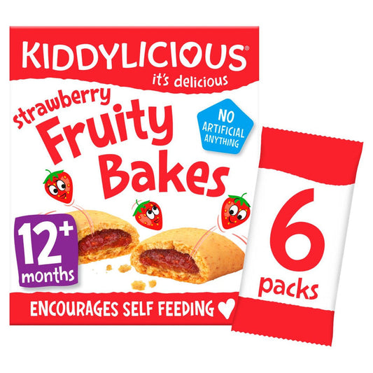 Kiddylicious Fruity Strawberry Bakes - 12 months+ multipack